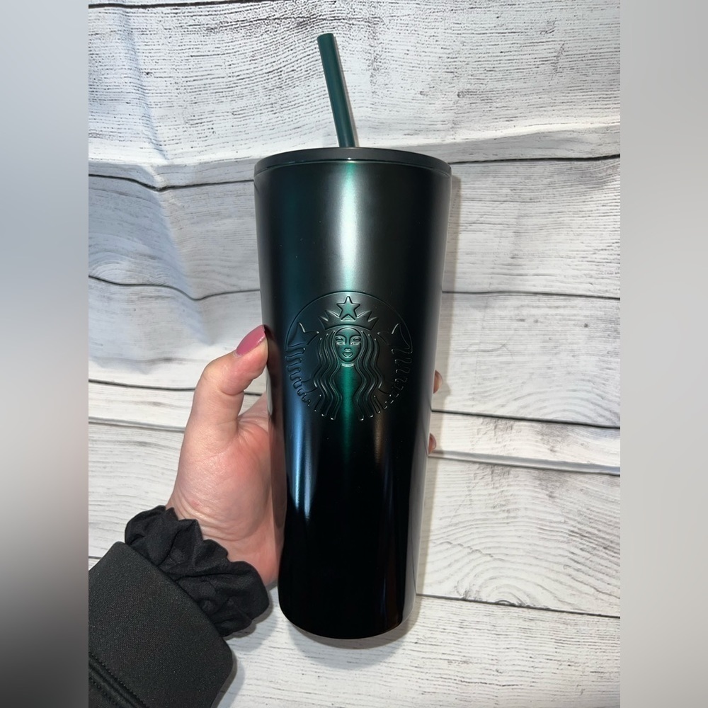 2020 Starbucks Dark Green/Black Gradient Ombré Tumbler - Rare Release - Picture 1 of 6